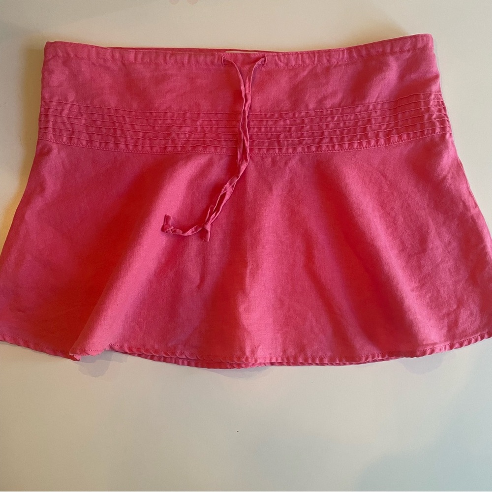 100% linen mini skirt